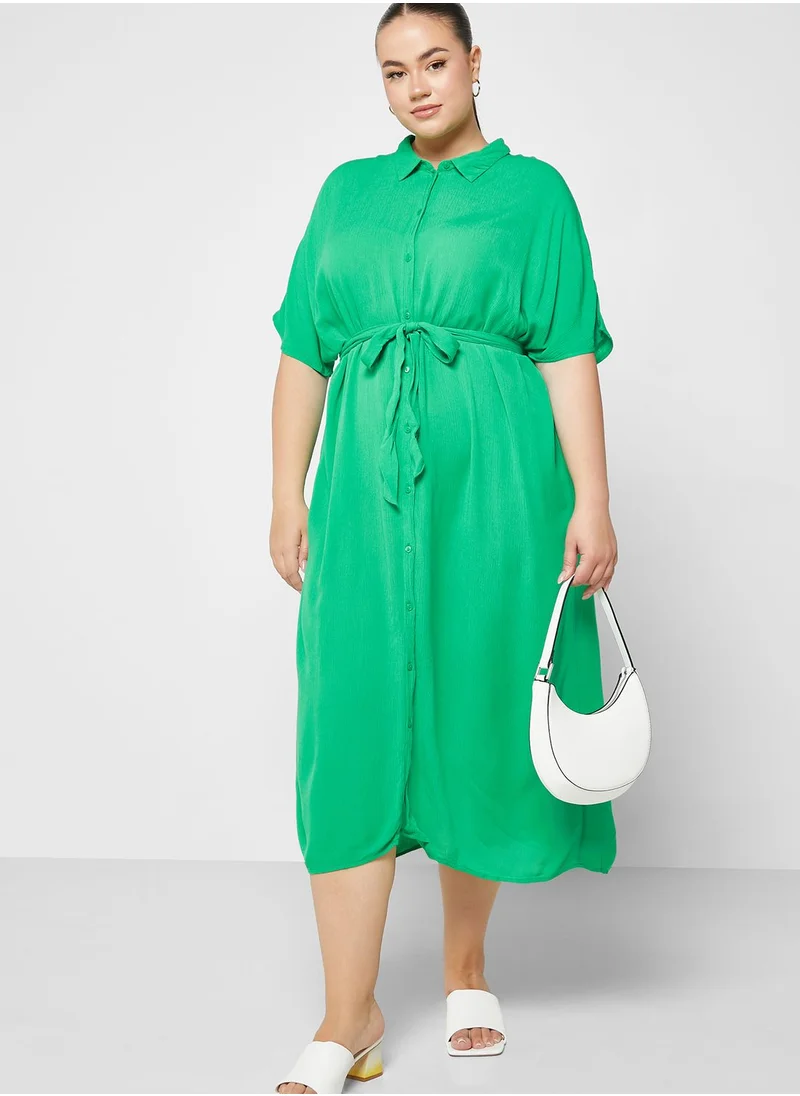 Vero Moda Curve Tie Detail Shirt Dress