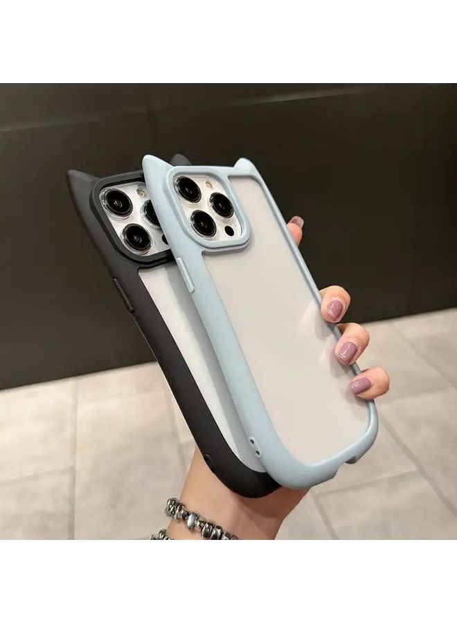 غطاء هاتف شفاف بلون أزرق فاتح لجهاز iPhone 13، واقي فائق النحافة وناعم، غطاء خلفي من السيليكون الناعم اللطيف. - Image 4