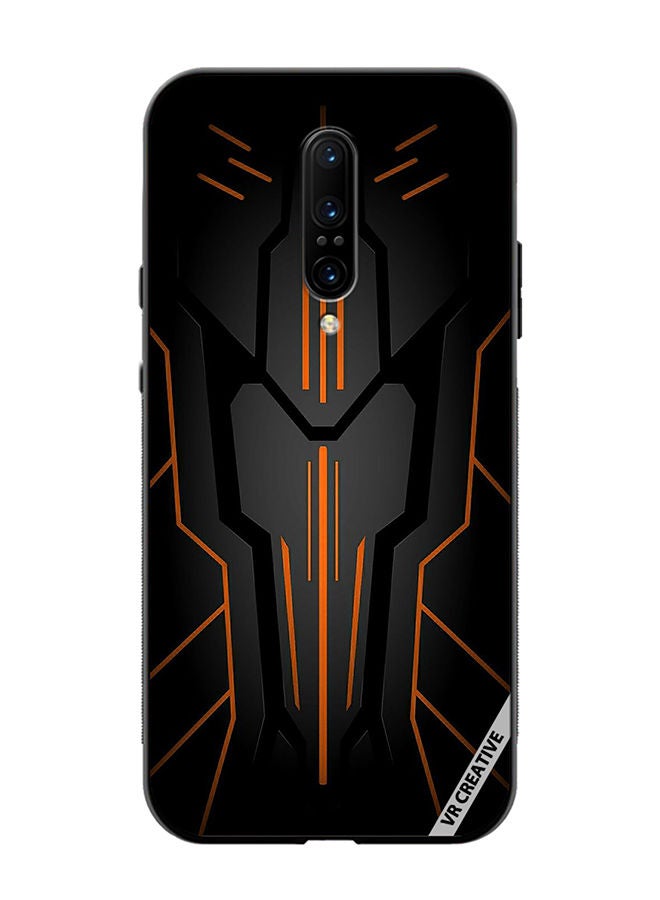 VR CREATIVE غطاء حماية لهاتف OnePlus 7 Pro بتصميم سرك الأسود متعدد الألوان - Image 1
