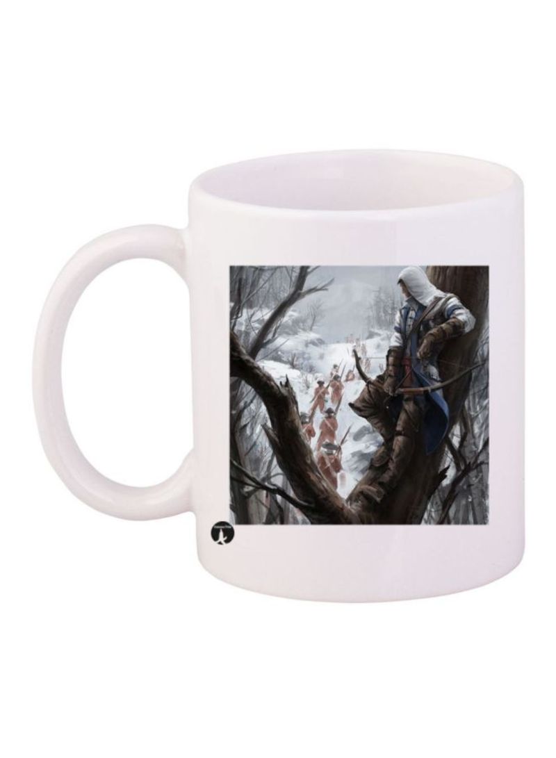 Assassin's Creed Printed Coffee Mug White/Grey/Black Standard Size