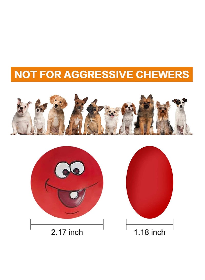 Generic Interactive Squeaky Dog Toy Set Funny Face Latex Rubber Balls for Small Medium Puppies 6PCS  - Image 3