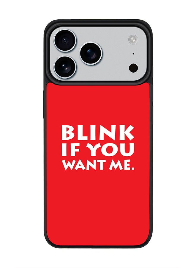 Stylizedd iPhone 17 Pro Max Case, [Compatible with MagSafe] Slim Magnetic cover Phone Case iPhone 17 Pro Max -Blink if you want me - Image 1