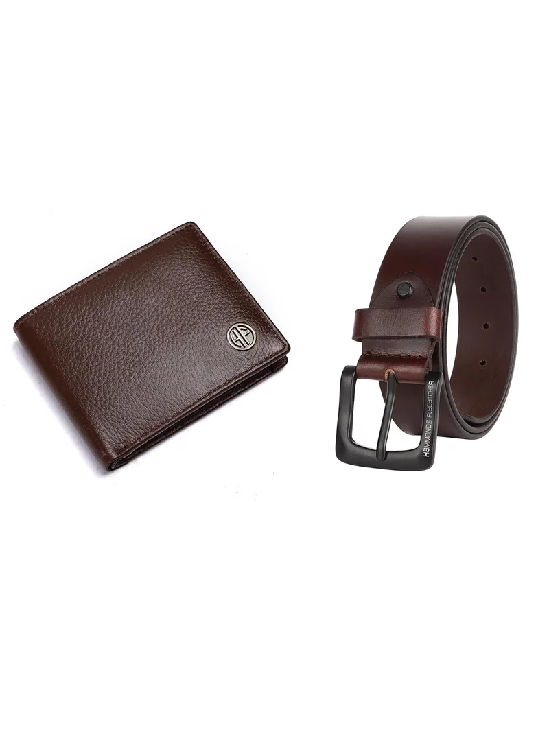 HAMMONDS FLYCATCHER Gift for Men Combo - Genuine Leather Wallet and Belt Combo for Men - Leather Belt for Men - Ramadan, Eid, Birthday Gift Ideas | TDN2