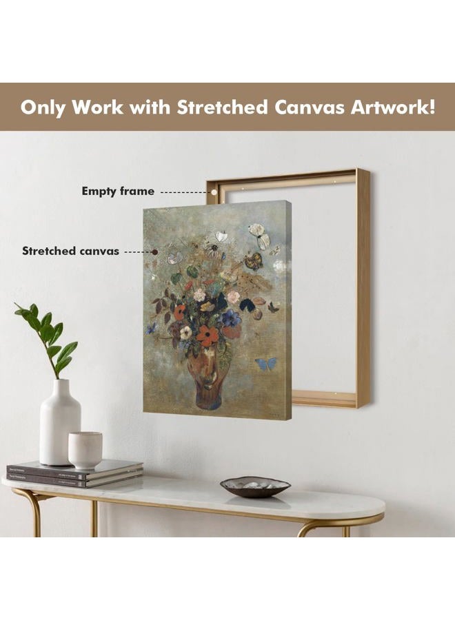 FOLKOR Floater Frame for 36x36 Canvas Paintings, DIY Metal Floating Frame with 1.5” Deep for Artists Designers Landscape Portrait Artwork, Modern Home Office Wall Decor (Bronze) - Image 5