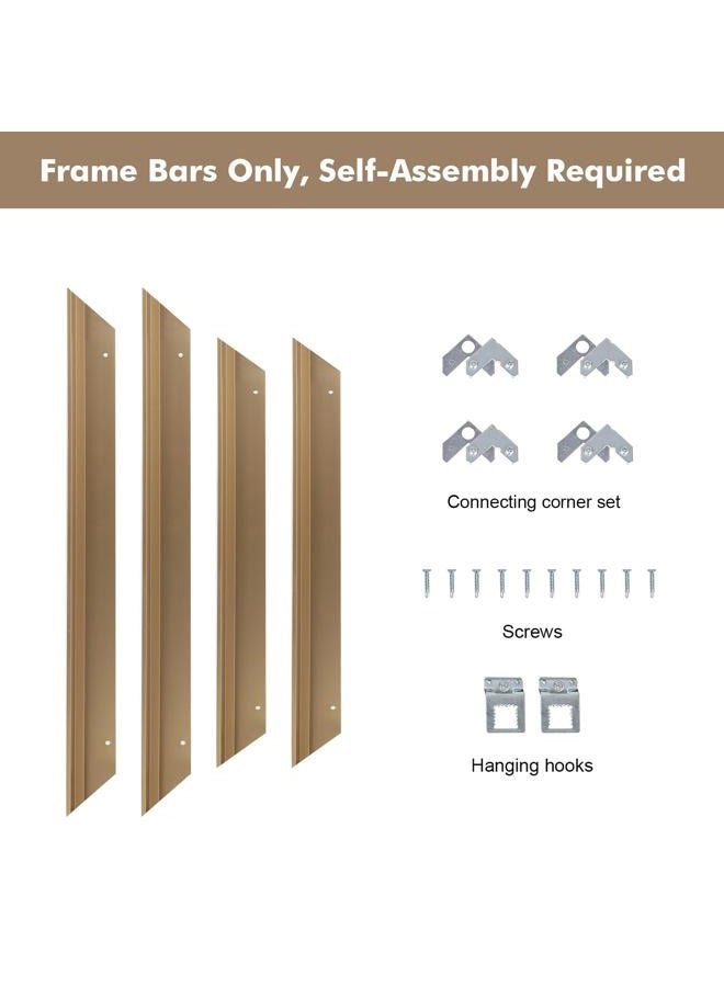 FOLKOR Floater Frame for 36x36 Canvas Paintings, DIY Metal Floating Frame with 1.5” Deep for Artists Designers Landscape Portrait Artwork, Modern Home Office Wall Decor (Bronze) - Image 2