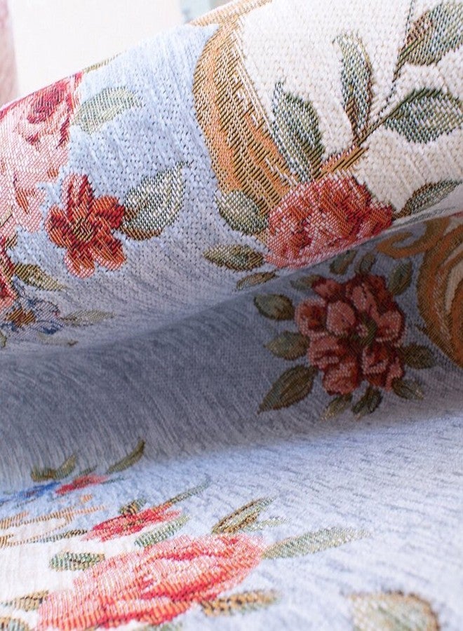 UKELER Rustic Floral Area Rugs for Living Room Bedroom Dinning Room, 2' x 3', Luxury Blue - Image 3