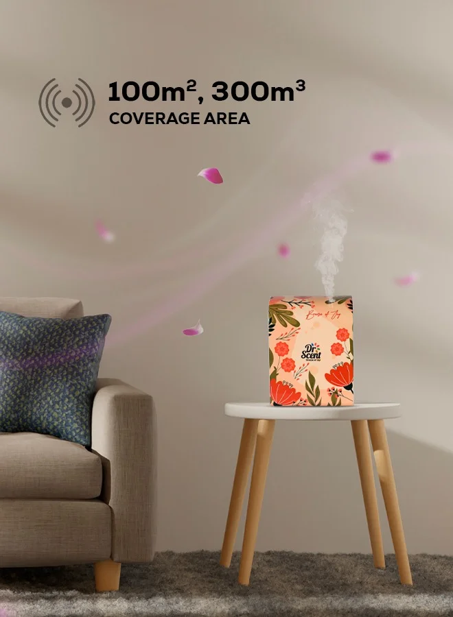 Dr Scent Dr Scent Essential Oil Diffuser – Elegant | Sophisticated Design, 100m²-300m³  Coverage, Bluetooth & App Control, Infuses Fragrance to Enhance Your Environment (White)