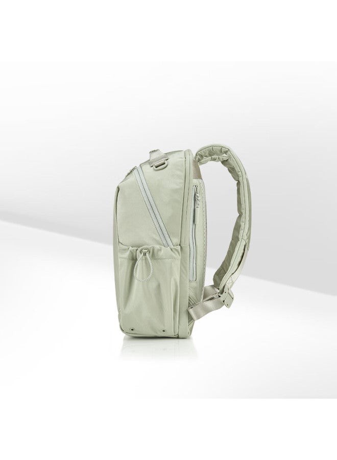 سامسونايت Samsonite Fashion حقيبة كبيرة السعة حقيبة ظهر نسائية حقيبة سفر للسيدات حقيبة ظهر صغيرة 13.3 إنش Nt0 Light Green - Image 3