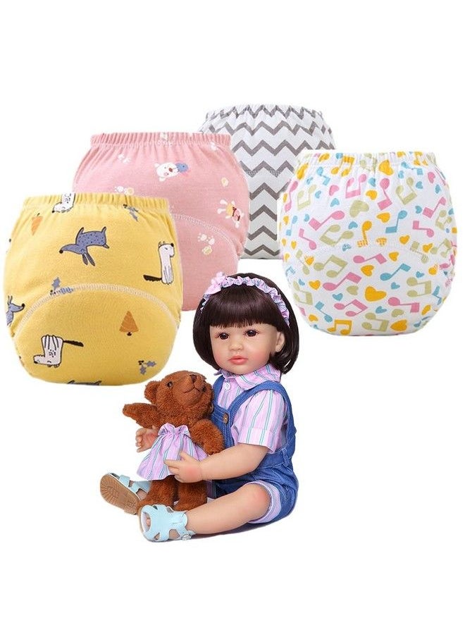Pedolltree - Reborn Baby Dolls Diapers 22 Inch Newborn Reusable 4Piece Pack Fit 2224" Reborn Dolls Alive - Image 1