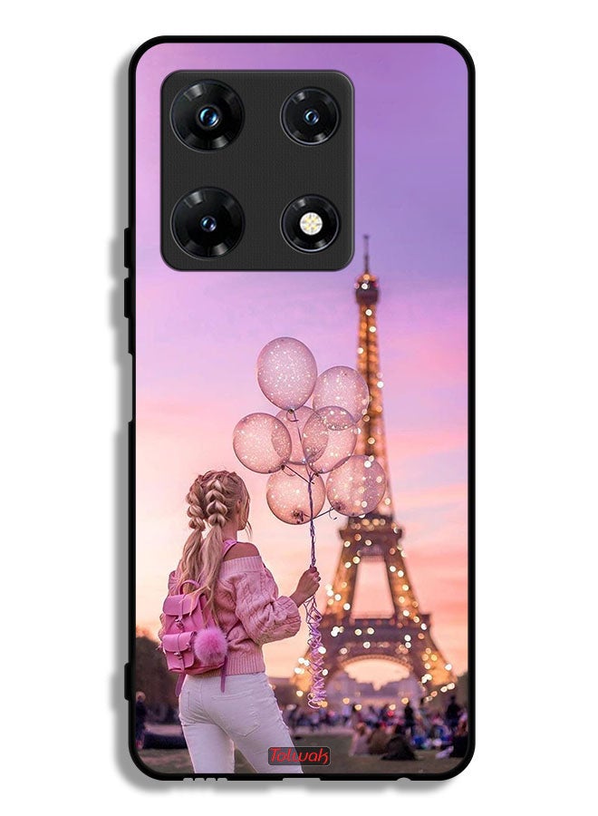 Tolwak Infinix Note 30 Pro Protective Case Cover Girl Holding Balloons - Image 1