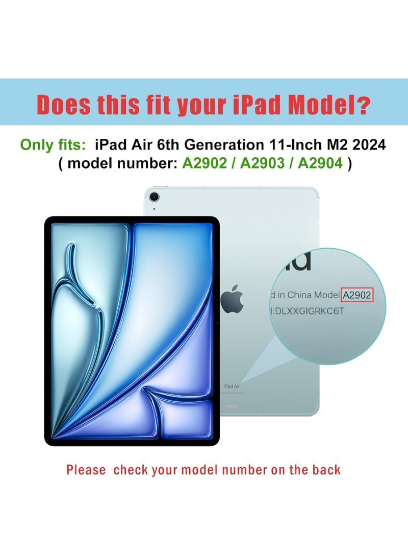 Captaintech 2 Pack Screen Protector for iPad Air 6th Generation 11 inch M2 2024 A2902 A2903 A2904 Tempered Glass Film Guard for iPad Air 6  - Image 3