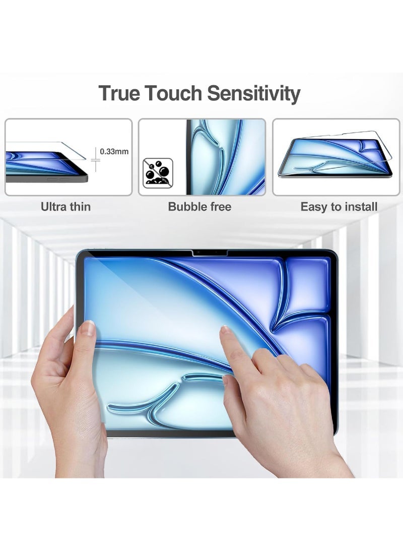 Captaintech 2 Pack Screen Protector for iPad Air 6th Generation 11 inch M2 2024 A2902 A2903 A2904 Tempered Glass Film Guard for iPad Air 6  - Image 5