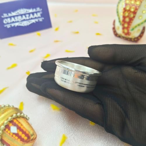 Osasbazaar Pure Silver Bowl for Chandan in Pooja Temple (15 ML) - Image 4