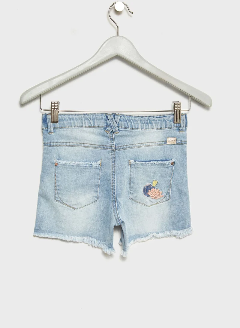 NAME IT Teen Embroidered Shorts
