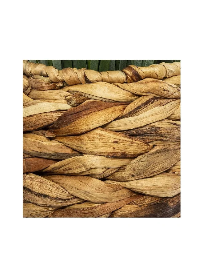 Atmosphera Artificial Grass with Braided Pot Beige and Green 46 cm 168588