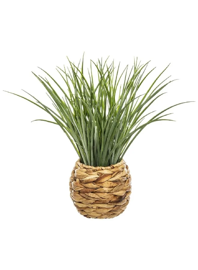 Atmosphera Artificial Grass with Braided Pot Beige and Green 46 cm 168588