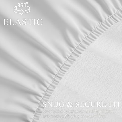 Trance Cotton Feel Terry Ultra Soft Waterproof Mattress Protector | Breathable - Hypoallergenic Mattresses Cover (72x84 inch | 6x7 feet, White - Pack of 1) - Image 4