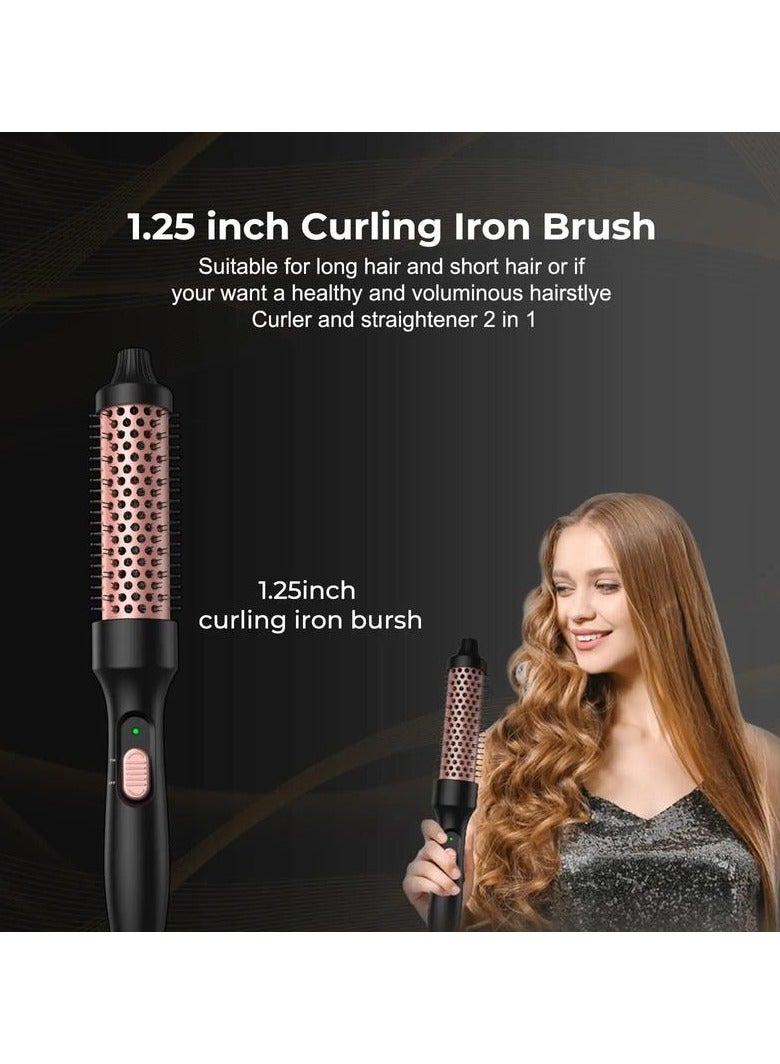 general Professional heated curly hair comb, straight hair comb, hot tool hot brush, negative ion perm bar heated round brush dual-use hair comb - Image 3