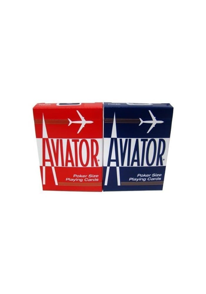 Aviator Quality Casino Playing Cards - 2 Decks (Red & Blue) - Image 5