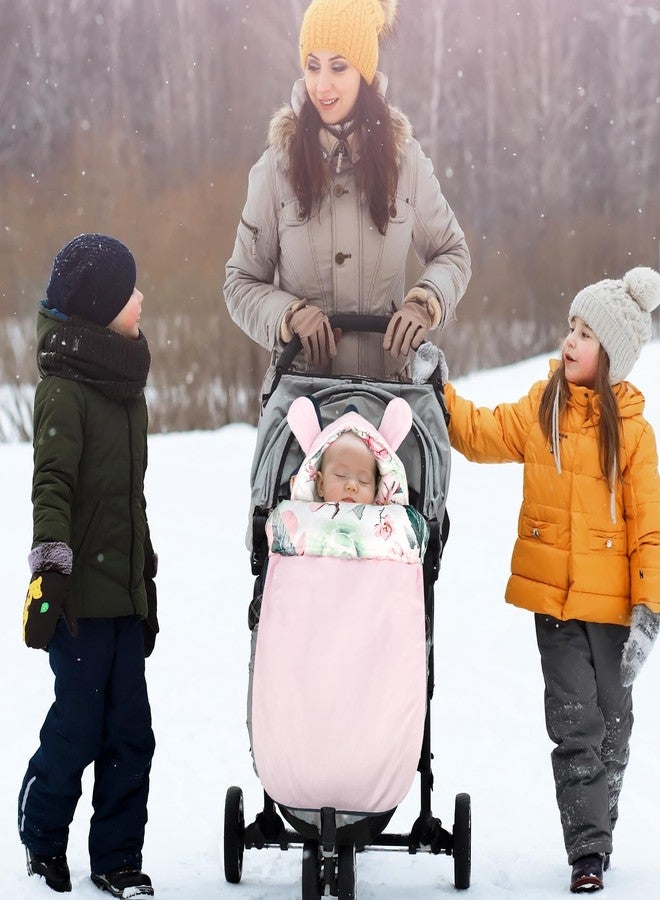 Pea Pod بطانية مقعد السيارة للأطفال من Pea Pod، غطاء للقدمين لعربة الأطفال، كيس نوم للأطفال، بطانية لف من الصوف الناعم للطقس البارد، ضرورية للمشي في الهواء الطلق، دافئة للأطفال حديثي الولادة والرضع (كاميليا) - Image 5