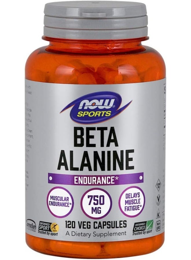 Sports Betaalanine 750Mg 120 Veg Capsules Muscular Endurance And Delays Muscle Fatigue