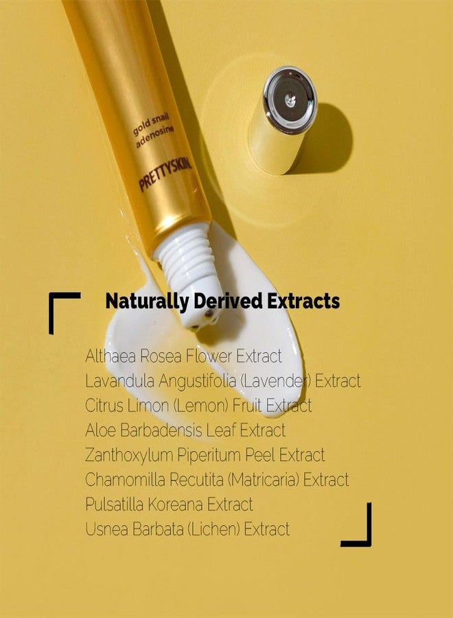 PRETTYSKIN Roll on Eye Cream with Snail Mucin and Stainless Steel ball Tip- Under Eye Roller Cream for Elasticity Wrinkles Puffiness Fine Lines-Korean eye cream 30ml/1.01fl.oz. (Gold Snail) - Image 2
