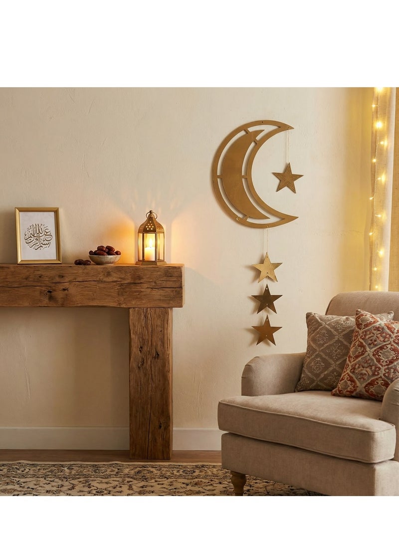 تعليقة الهلال والنجوم رمضان لتزيين الجدران - قلادة اسلامية - Image 4