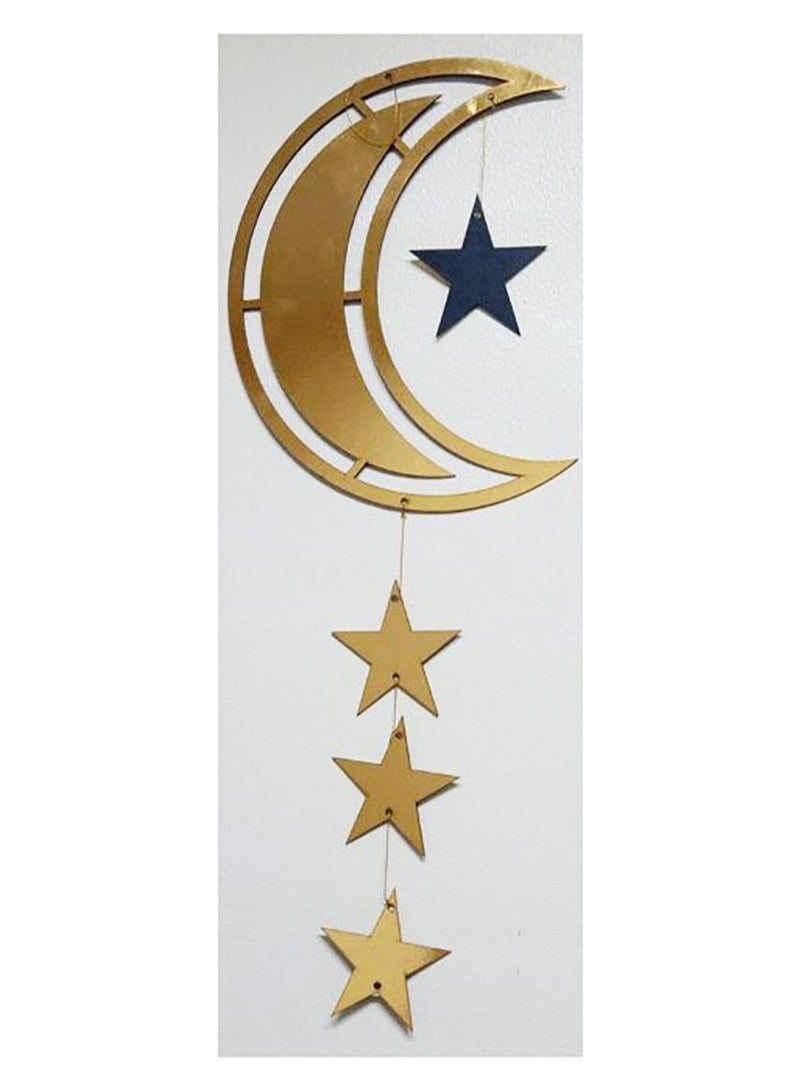 تعليقة الهلال والنجوم رمضان لتزيين الجدران - قلادة اسلامية  - Image 2