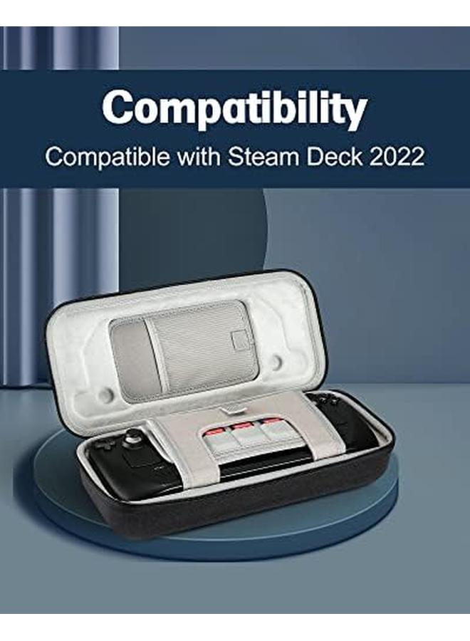 Procases Carrying Case For Steam Deck And Rog Ally Hard Travel Protective Case Large Storage Shell For Steam Deck Console Sd Card Ac Charger And Other Accessories With Stand And Handle Black  - Image 5
