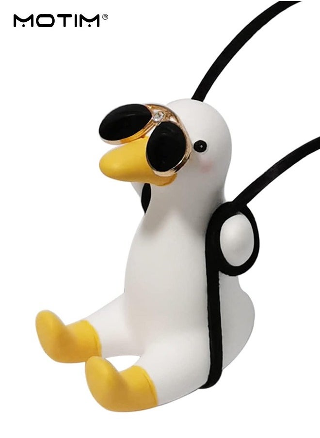 Motim Car Decorative Pendant, Interior Rearview Mirrors Cool Hanging Ornament of Swinging Duck  - Image 4