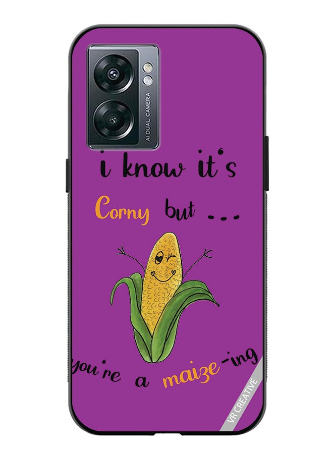 VR CREATIVE Protective Case Cover For Oppo A57 5G Corn Design Multicolour  - Image 1