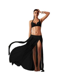 High Split Maxi Skirt Black