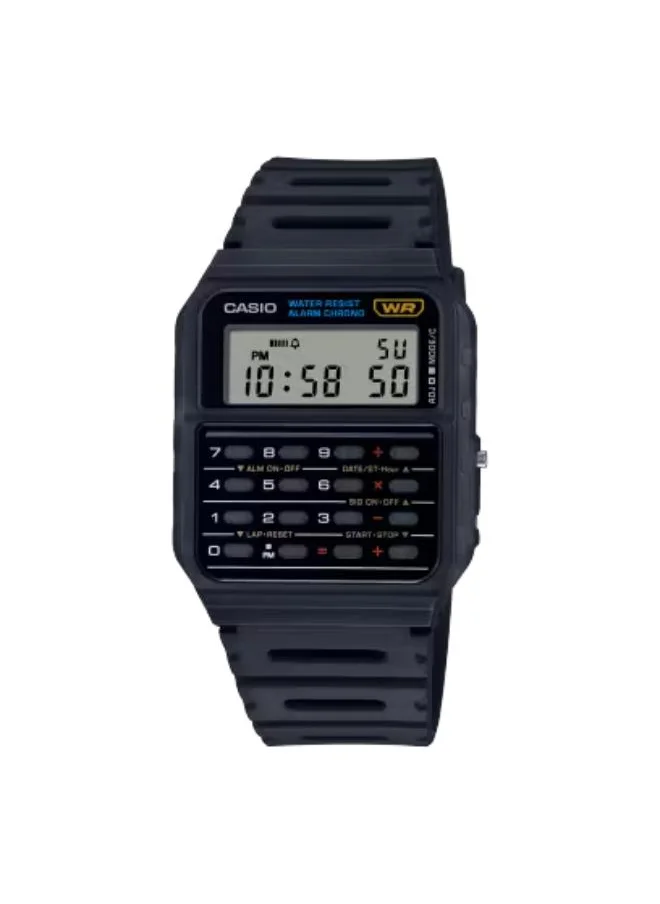 كاسيو Unisex Digital Display Watch With Black Resin Strap - CA-53W-1Z