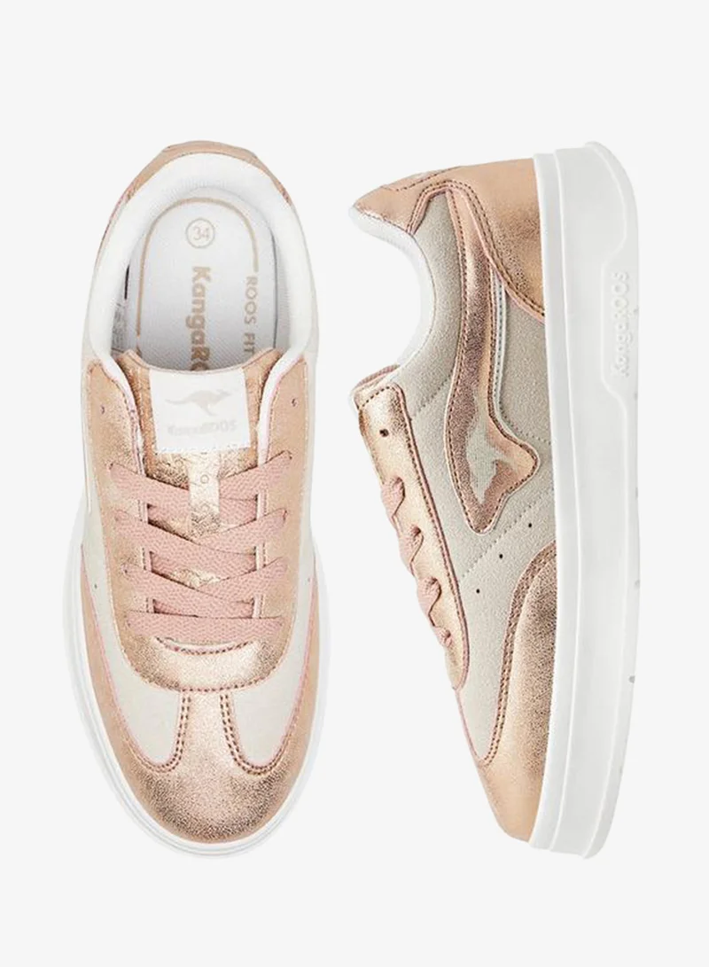 kangaROOS Girls' Panelled Sneakers With Lace-Up Closure