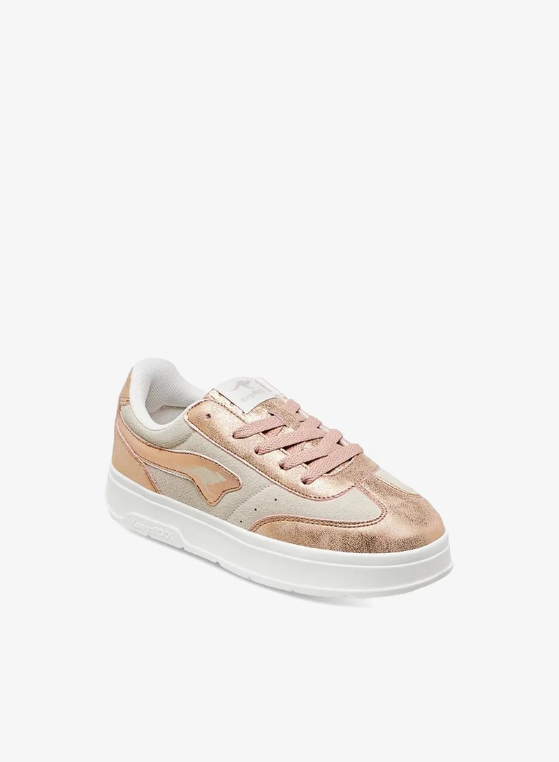 kangaROOS Girls' Panelled Sneakers With Lace-Up Closure