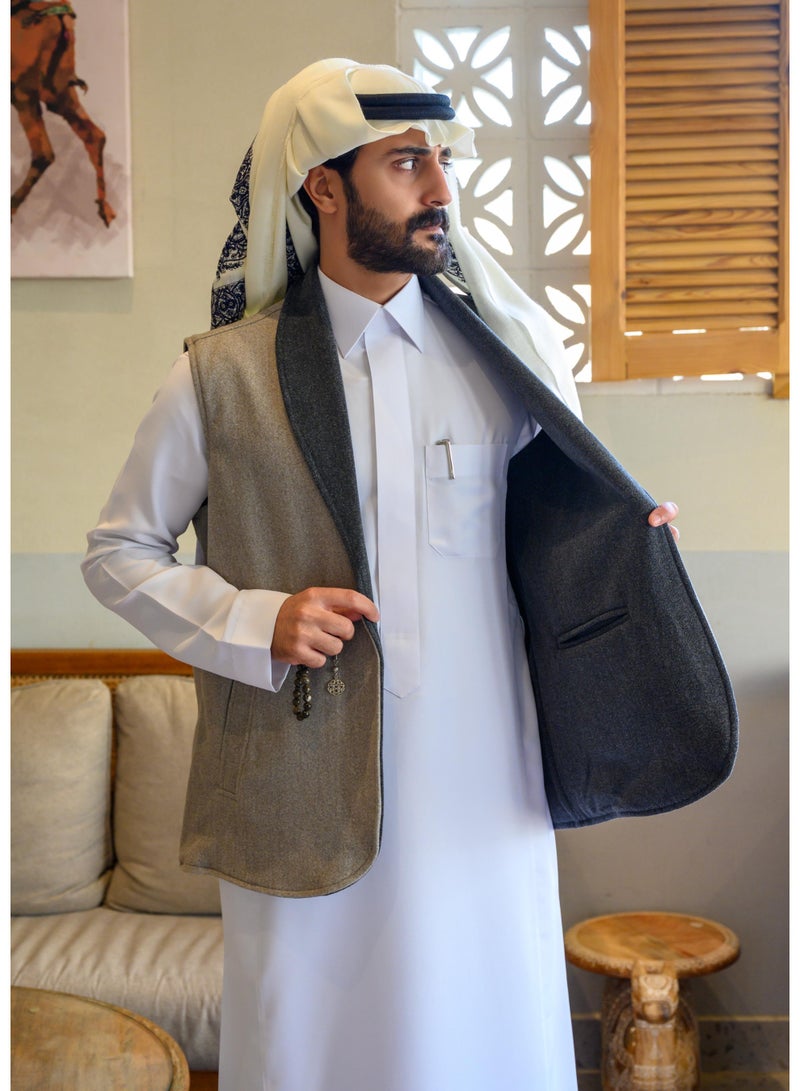 London Double Face Wool Vest - Image 1