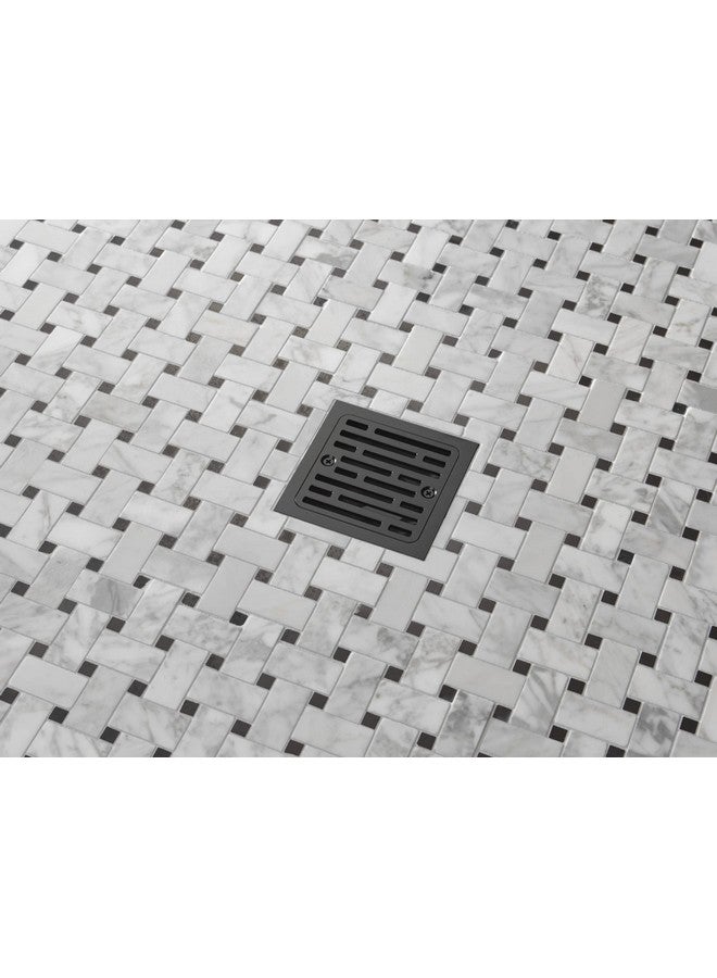 Delta Faucet 4 Inch Tile-In Square Shower Floor Drain Black, Shower Drain Kit, Square Shower Drain, Chrome Shower Drain, Shower Floor Drain, Matte Black DT062412-BL - Image 2