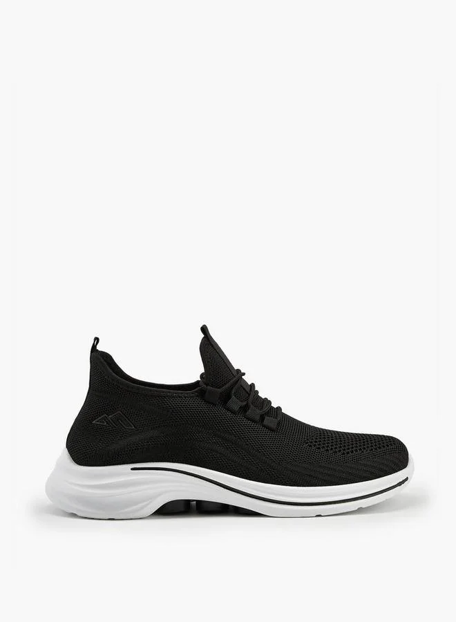 Oaklan by Shoexpress BLACK Mesh Detail Lace-Up Sports Shoes for Men | Best Price UAE