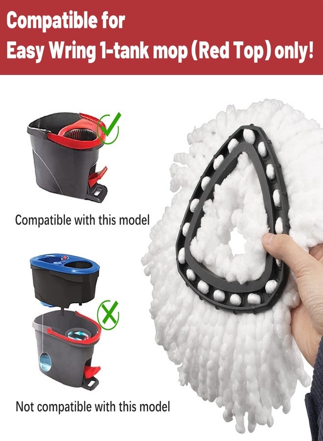 GRAREND Mop Replace Head Compatible with Ocedar Mop Heads Replacements, Mop Refill Compatible with O-Ceda EasyWrin Spin Mop Head Replacement 1-Tank System Only, 6 Refills - Image 2