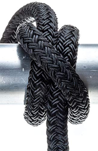 SEACHOICE Double-Braid Nylon Dock Line 1/2" x 15' 40351 Black - Image 4