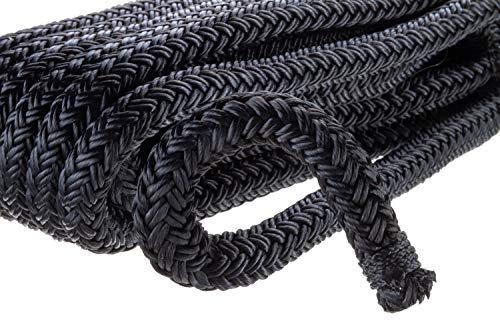 SEACHOICE Double-Braid Nylon Dock Line 1/2" x 15' 40351 Black - Image 2