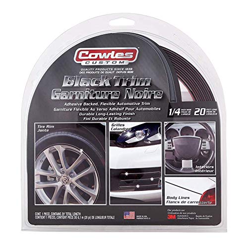 Cowles Cowles Custom - Premium Universal Body Molding for All Vehicles - Easy Install, Black Finish, 1/4" by 20 ft, UV Protected, Long Lasting Flexible PVC  - Image 2