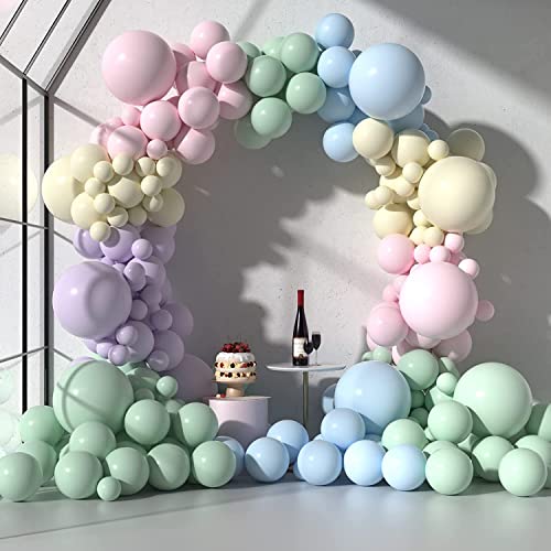 atorakushon Assorted Rainbow Colour Pastel Latex Party Balloons 10''Inches Pack of 80 For Home Decoration Happy Birthday Party Supplies Wedding Anniversary Office Baby Shower Party Purpose - Image 1
