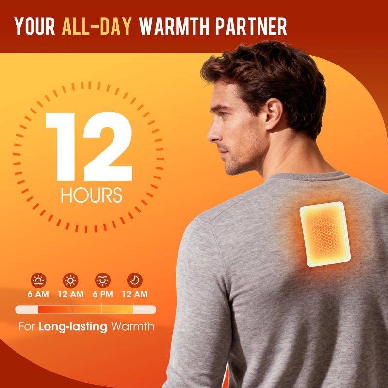MQUPIN Disposable Hand Warmers & Body Warmers for Cold Weather - MQUPIN 12H Long Lasting Adhesive Heat Patch, Air Activated Portable Heat Pad Sticks to Clothing for Outdoor & Indoor Use (10 Count, 5x4 Inch) - Image 5