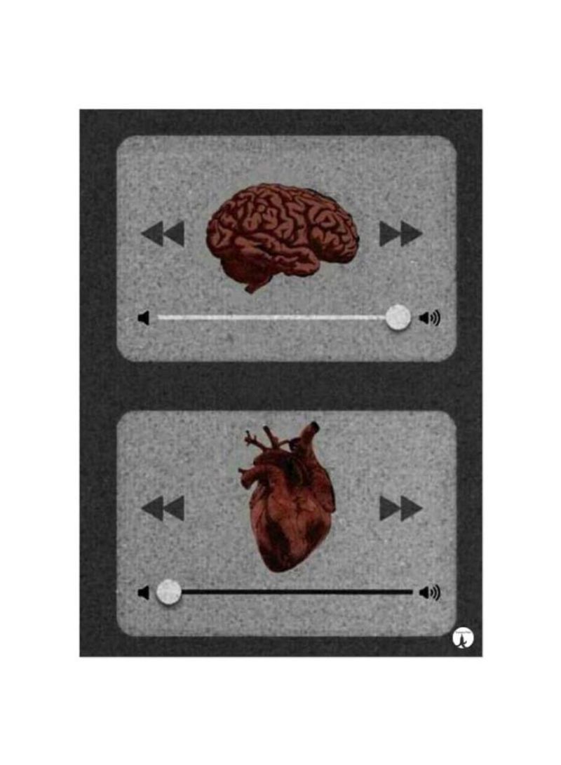 RKN Brain And Heart Printed Mousepad Grey/Brown