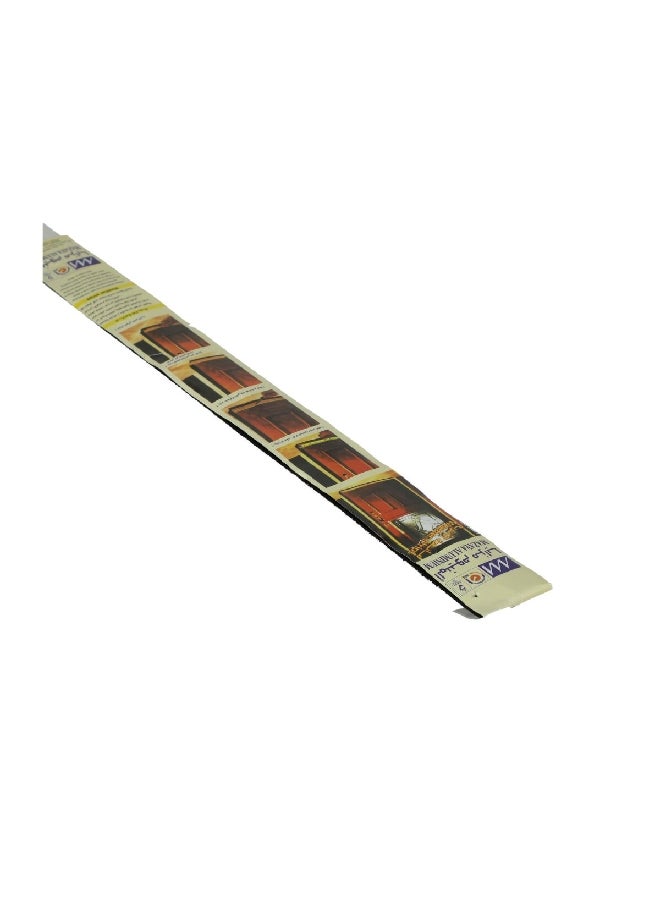 Mazaya Top Notch Aluminium Door Bottom White and Black 90 cm WST-B2-090WHT - Image 2