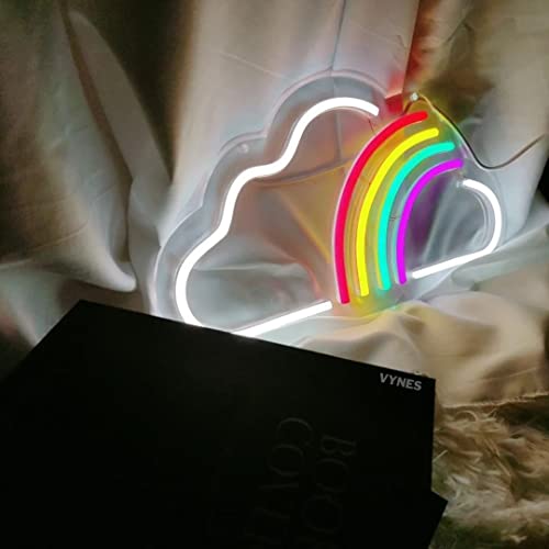 VYNES RAINBOW & CLOUD LED Neon Signs Light LED Art Decorative Sign - Wall Decor, Home Decor for Wedding Party Kids Room Living Room House Bar Pub Hotel Beach - Image 2