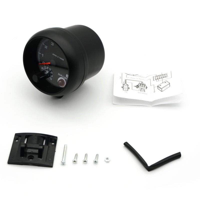 RPM Measurement Tool: 0~8000RPM Range, High Accuracy, Easy Operation - Adjustable Shift Light Engine RPM Gauge for 12V Gasoline Vehicles, Motorcycles - Image 2