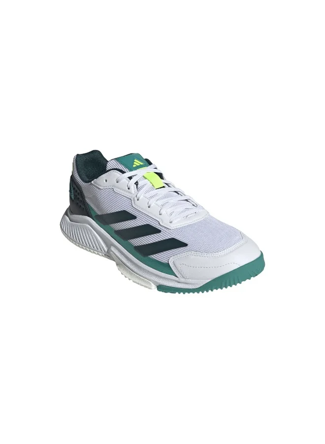adidas أحذية بادمنتون كورتكويك للرجال - أبيض