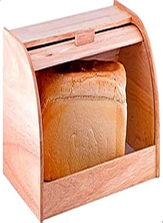 Wooden Roll Top Bread Bin for Kitchen Use